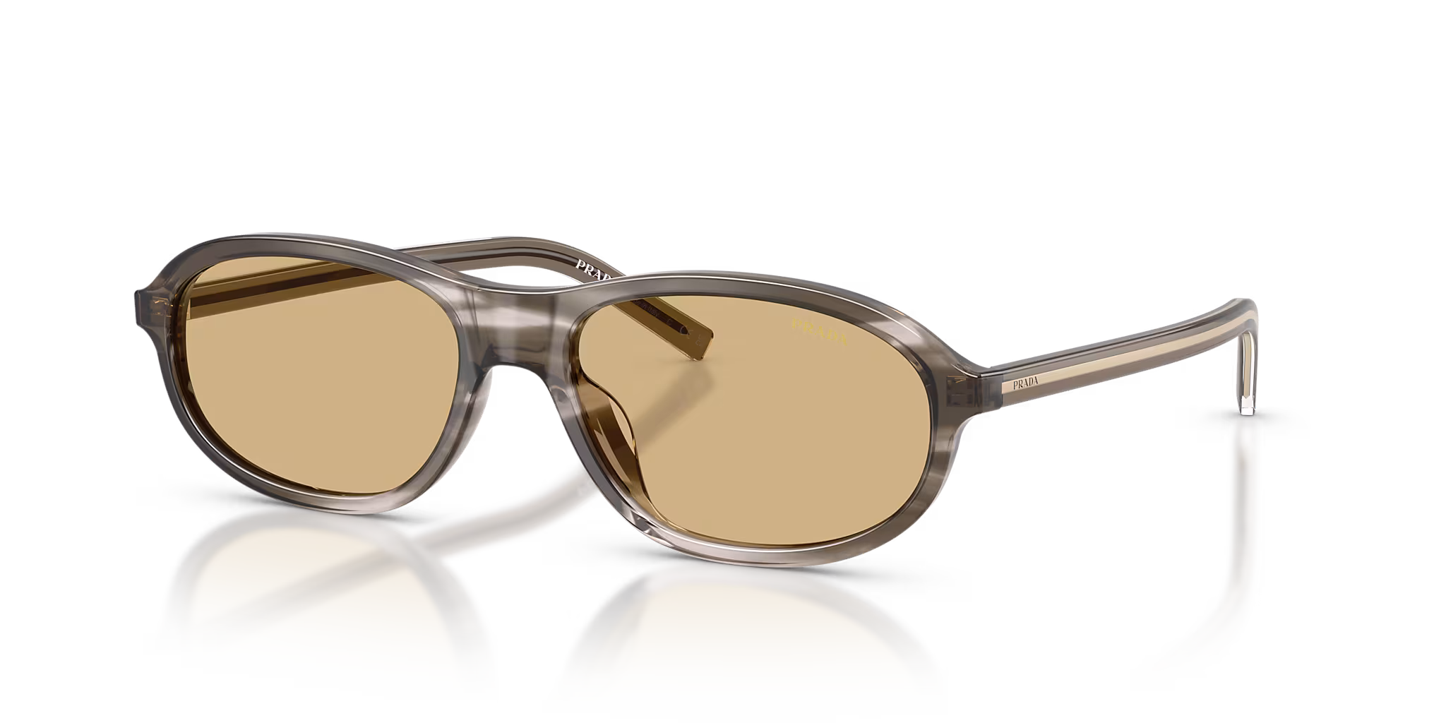 Prada PR D20SU Oval Acetate Sunglasses – 56mm