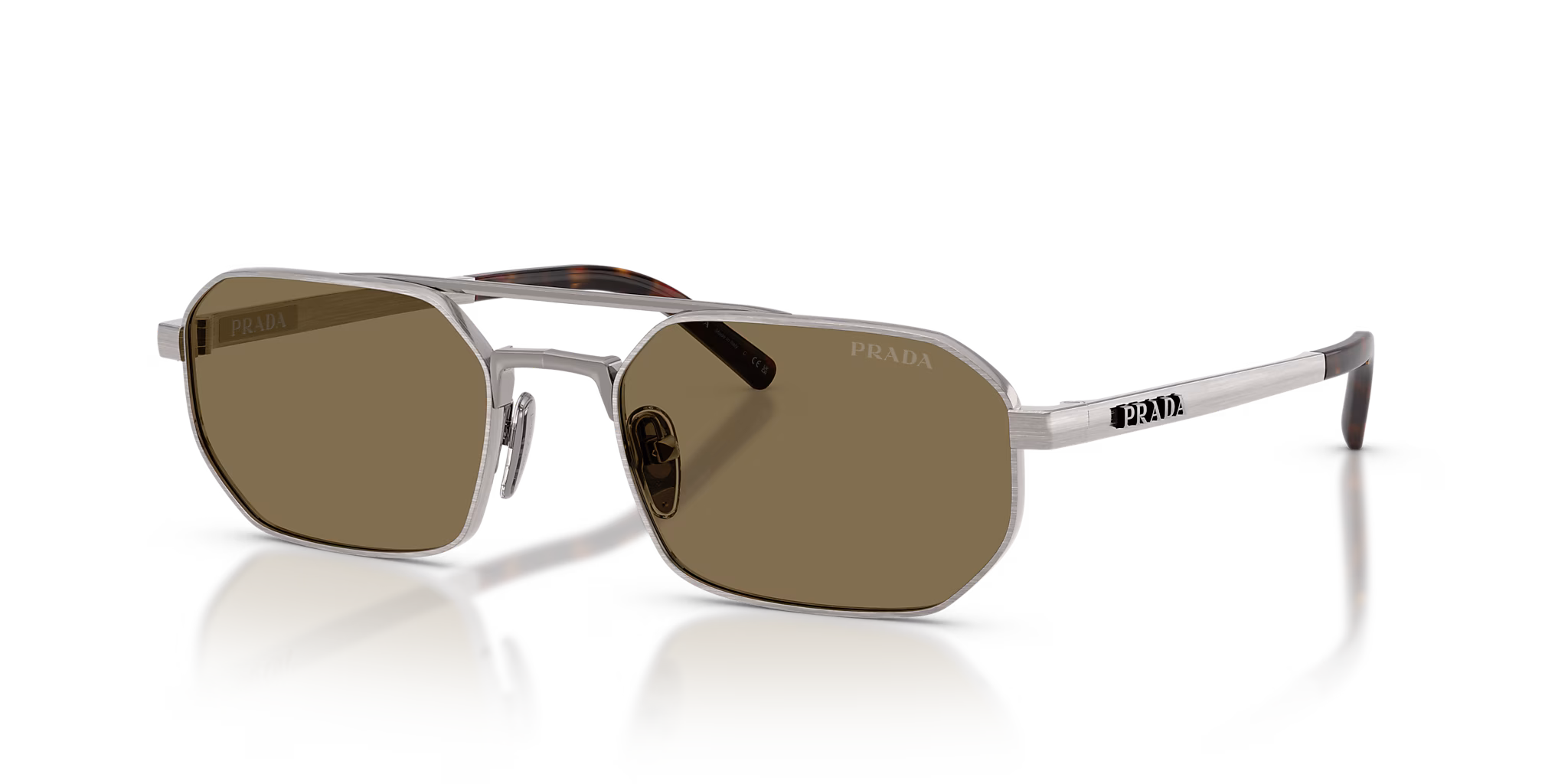 Prada PR D53S Geometric Metal Sunglasses